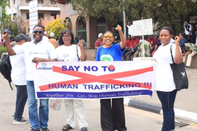 bluenorthinitiative1 at Eagle’s Square, Abuja, advocating for workers and humans’ rights, and fighting against human trafficking